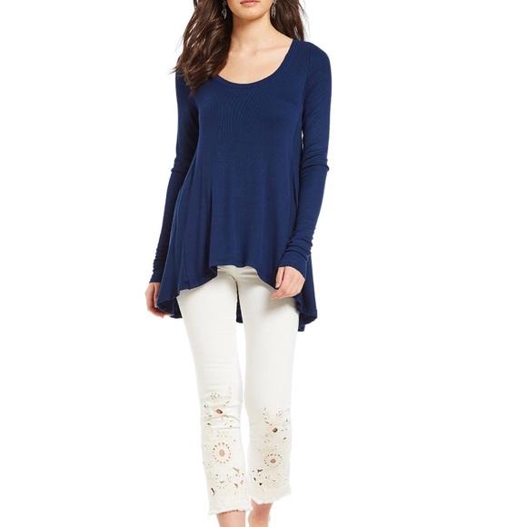 We the Free Free People January Tee Navy Blue size XS NEW NWT